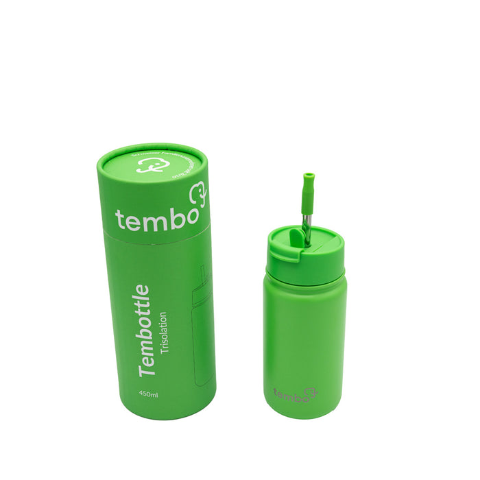 Tembottle Trisolation – Dreifach Isolierte Edelstahlflasche in Grün - 450ml