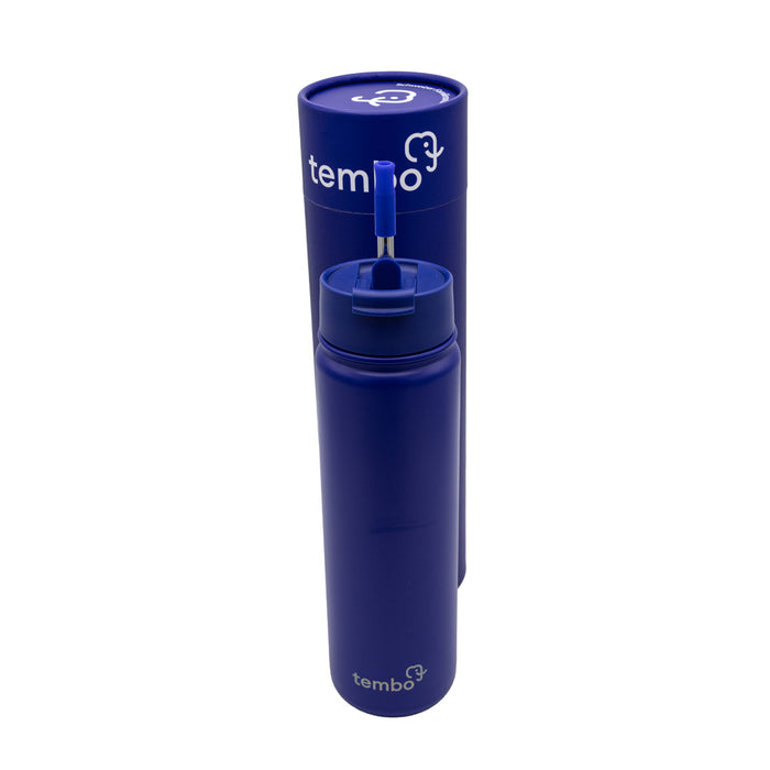 Tembottle Trisolation – Dreifach Isolierte Edelstahlflasche in Dunkelblau - 650ml