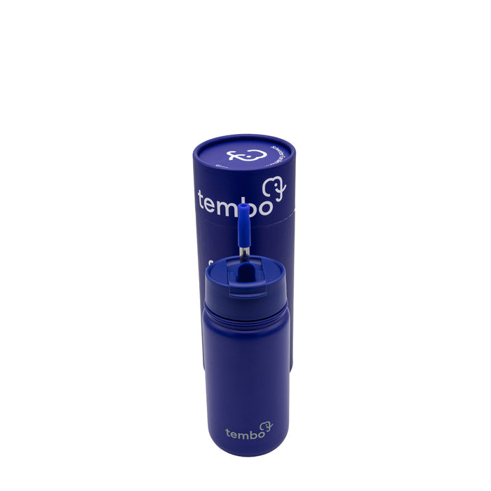 Tembottle Trisolation – Dreifach Isolierte Edelstahlflasche in Dunkelblau - 450ml