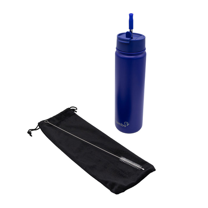 Tembottle Trisolation – Dreifach Isolierte Edelstahlflasche in Dunkelblau - 650ml