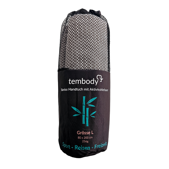 Tembody Bambus Reisehandtuch - Grau Gr.L