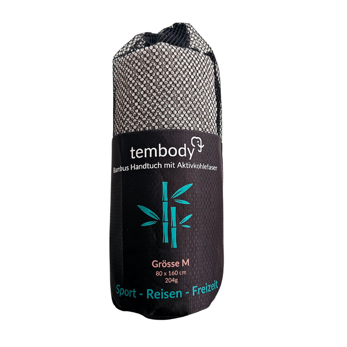 Tembody Bambus Reisehandtuch - Grau Gr.M