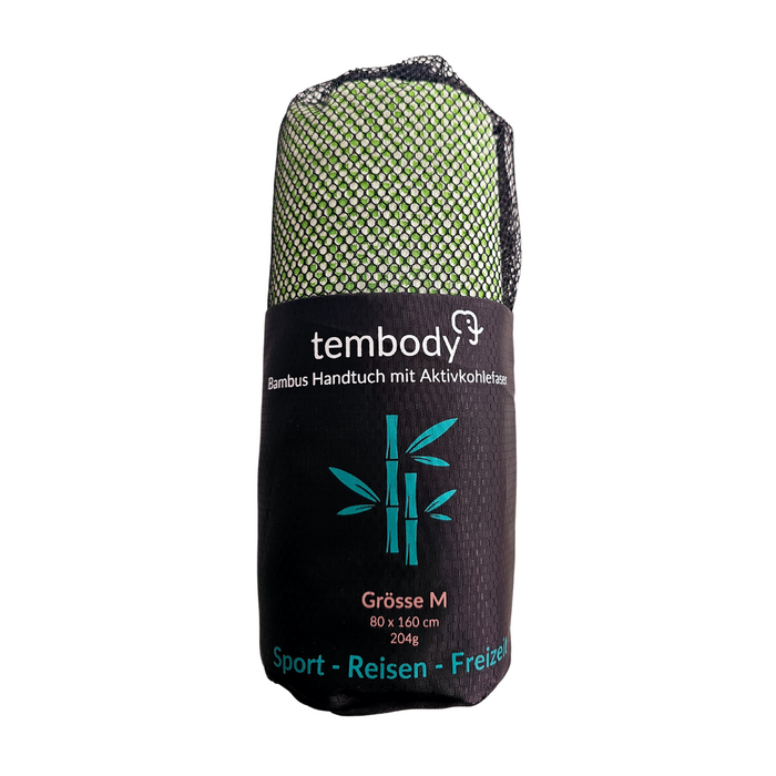 Tembody Bambus Reisehandtuch - Grün Gr.M