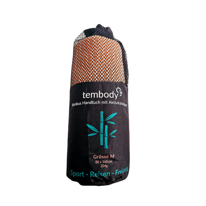 Tembody Bambus Reisehandtuch - Orange Gr.M