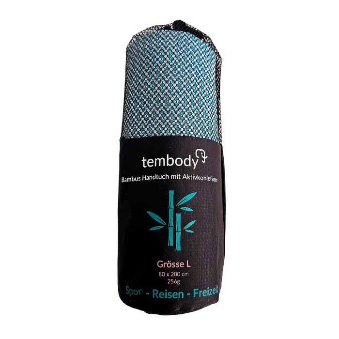 Tembody Bambus Reisehandtuch - Türkis Gr.L